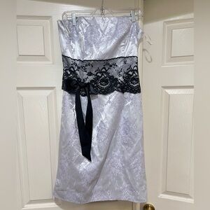 Vintage Y2K Jessica McClintok Gunne Sax metallic Purple Black mini dress size 11